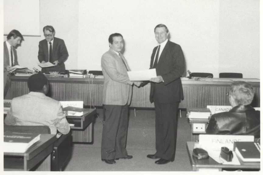 Kamal Ruhayyim during his time as head of Interpol Egypt
